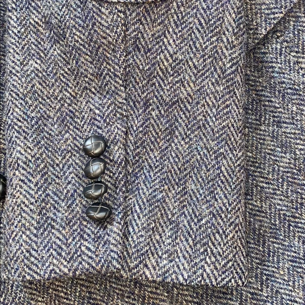 Jos. A. Bank 100% wool herringbone navy gray tweed blaze Sz 42R